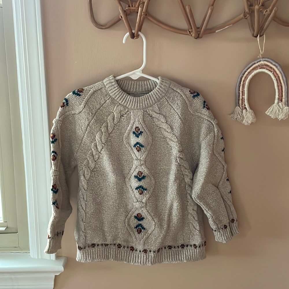 Girls Zara Sweater with floral details